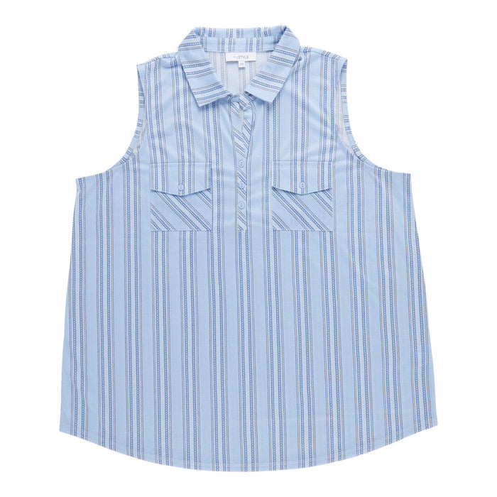 Haut sans manches en tricot avec col taille plus mySTYLE pour femmes