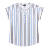 lily morgan Women's Top with Button Sleeve Detail