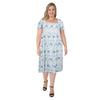 Robe mini avec manches bouffantes à smocks taille plus mySTYLE pour femmes
