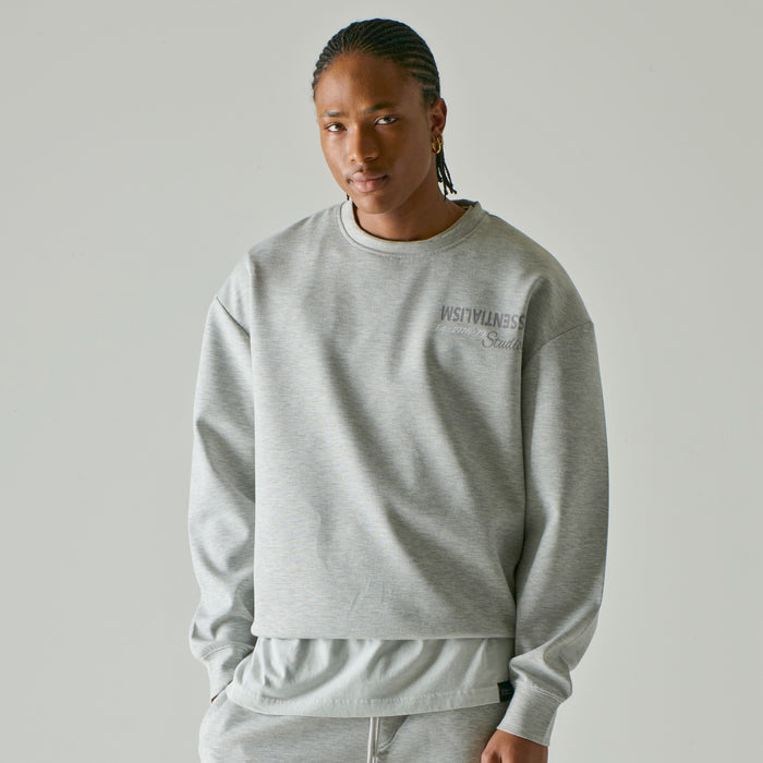 Modern Ridge Men's Scuba Knit Crew Neck Sweater