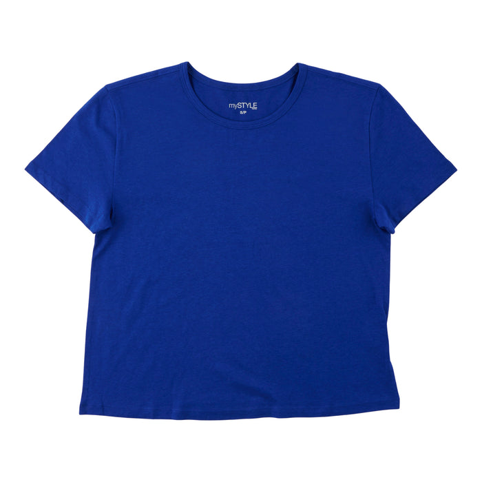 mySTYLE Women's Solid Crew Neck T-Shirt