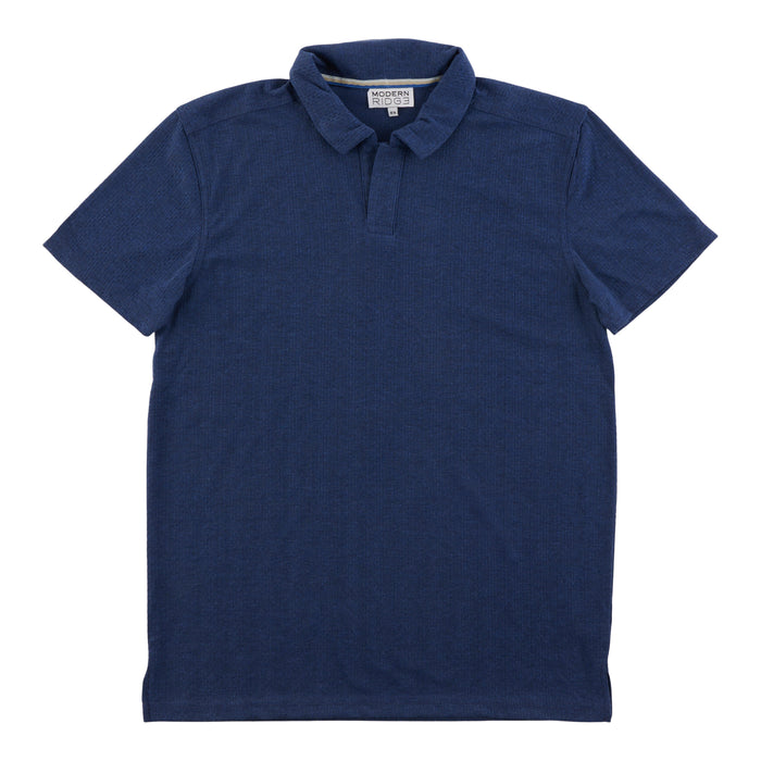 Modern Ridge Men's Textured Johnny Collar Polo