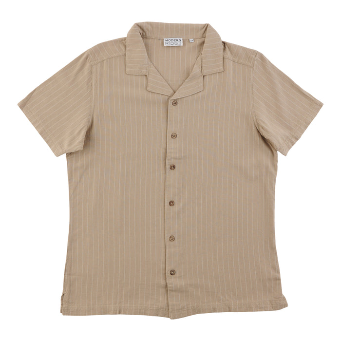 Modern Ridge Men's Linen Blend Button-Up Camp Shirt