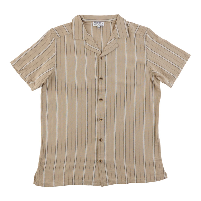 Chemise boutonnée en mélange de lin Modern Ridge pour hommes