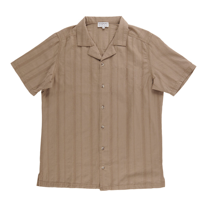 Chemise tissée texturée boutonnée Modern Ridge pour hommes