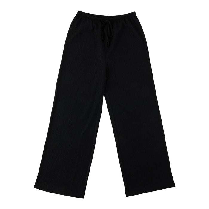 Pantalon froissé à jambe large de couleur unie lily morgan pour femmes