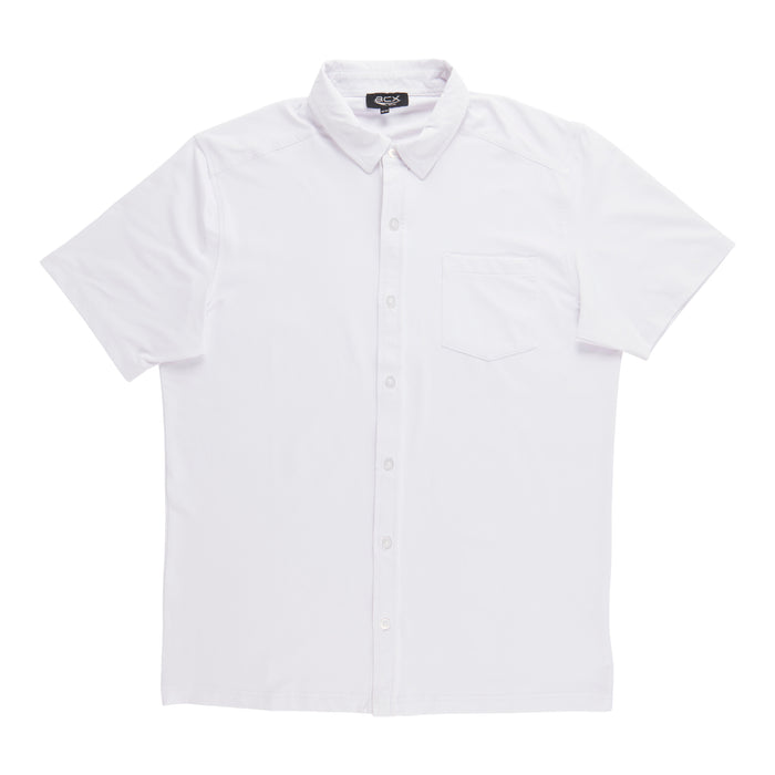 ACX Active Men's Textured Knit Button-Up Shirt