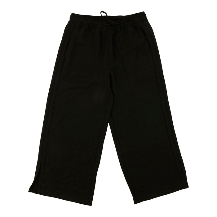 Pantalon aéré à fentes sur le côté de couleur unie lily morgan pour femmes