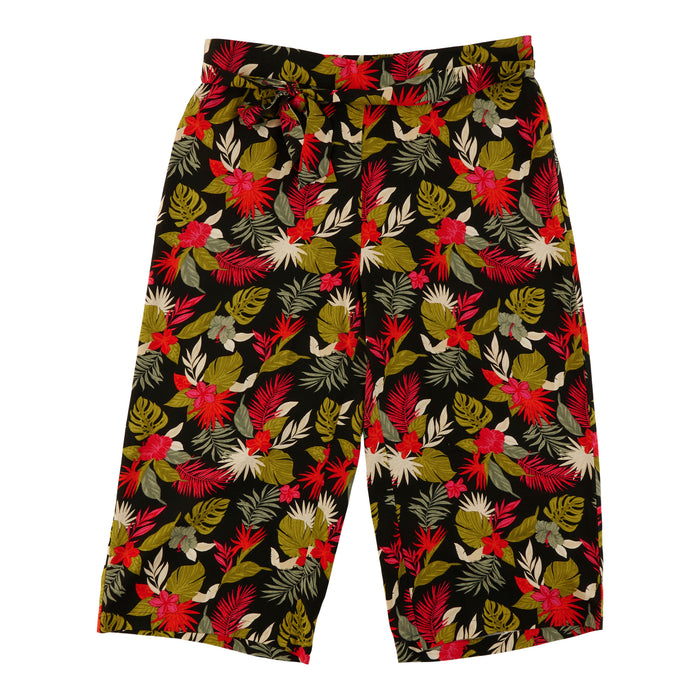 lily morgan Women's Plus Printed Pull-On Cropped Pants