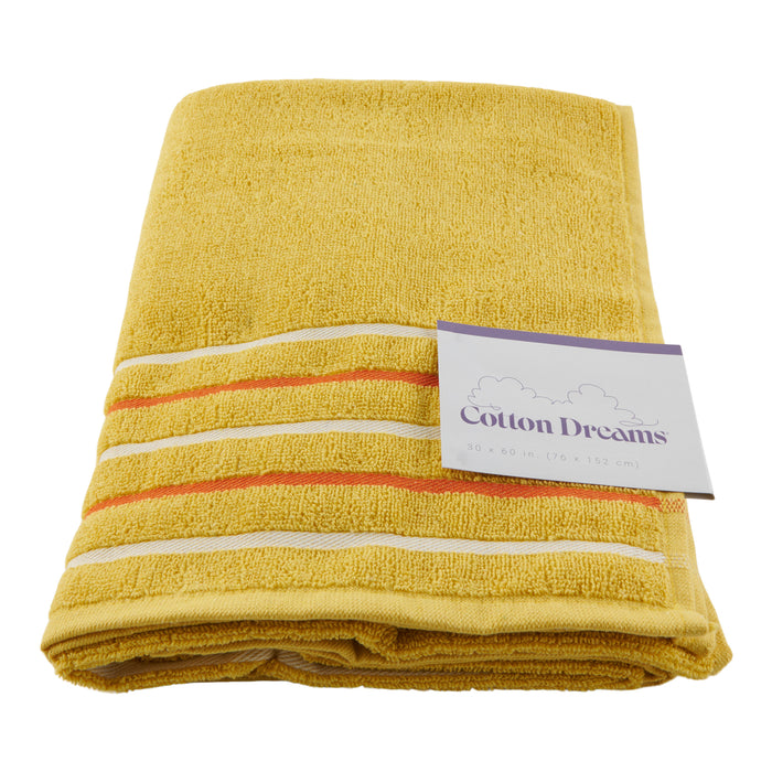 Cotton Dreams Stitched Beach Towel, 30-in x 60-in.