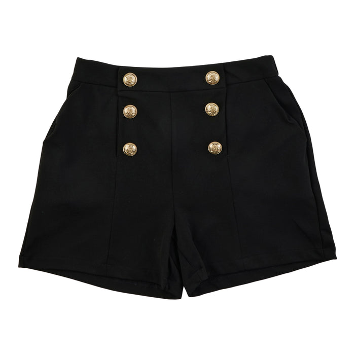 lily morgan Women's Button Detail High-Rise Crepe Shorts