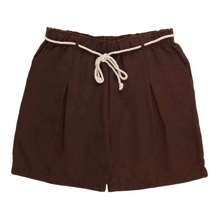 lily morgan Women's Solid Rope Belt Pull-On Shorts