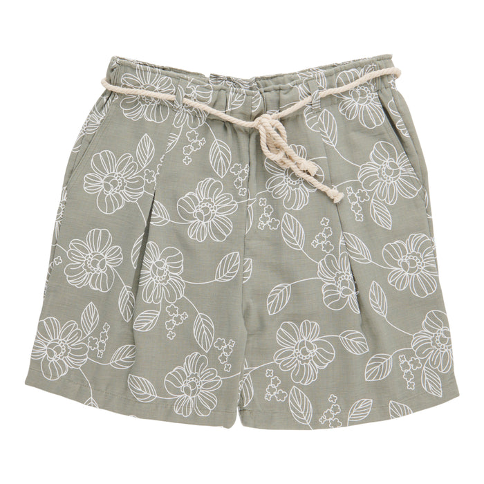 Short imprimé à enfiler avec ceinture en corde lily morgan pour femmes