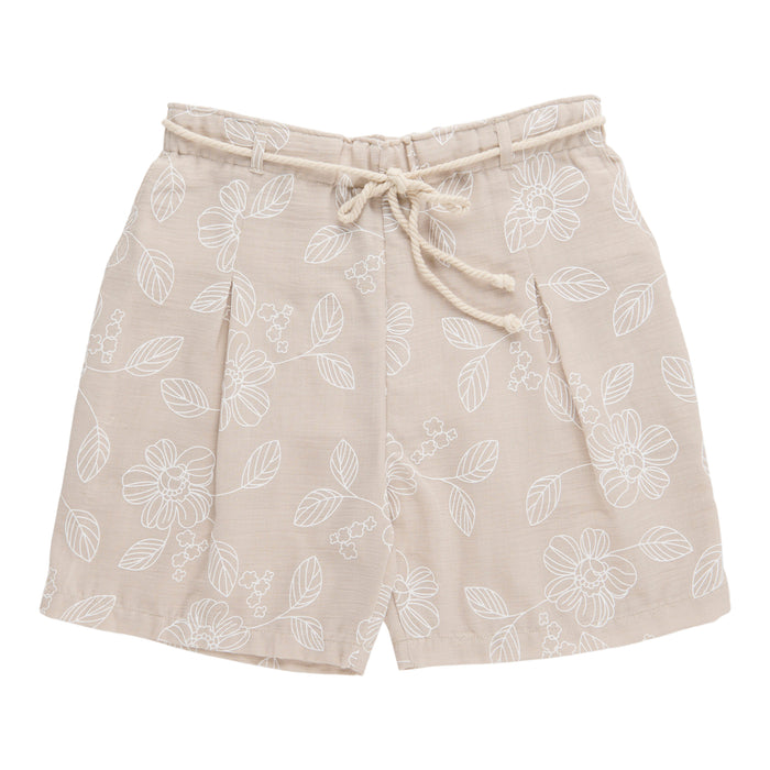 lily morgan Women's Printed Rope Belt Pull-On Shorts