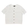 lily morgan Women's Short Sleeve Pointelle Cardigan