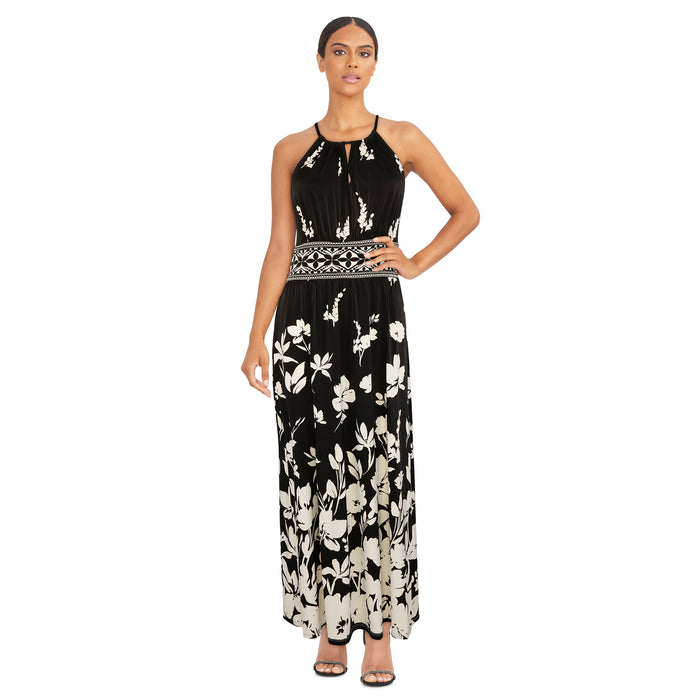 lily morgan Women's Border Print Maxi Dress