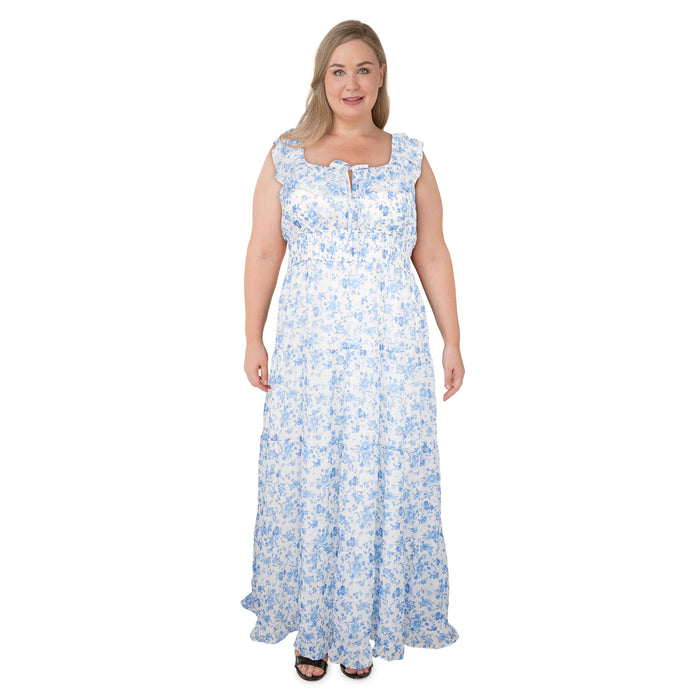 Robe maxi à motif floral taille plus lily morgan pour femmes