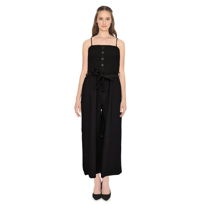 lily morgan Women's Smocked Jumpsuit