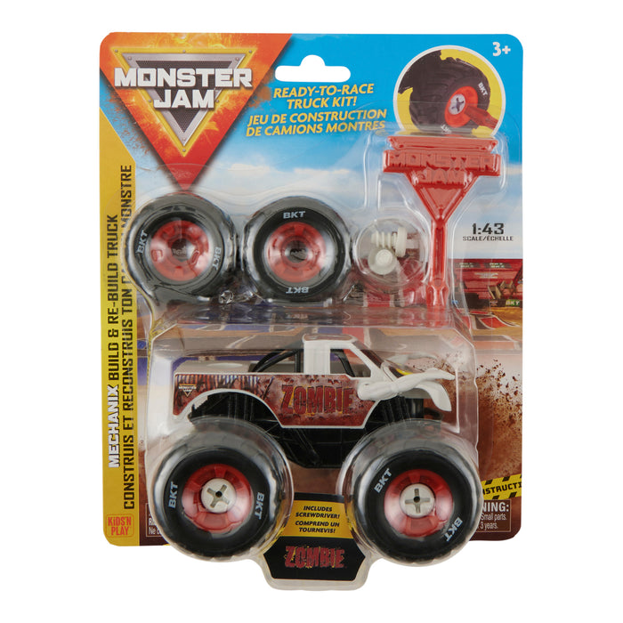 Camion à construire et à reconstruire à l’échelle 1:43 Mechanix Monster Jam, Zombie