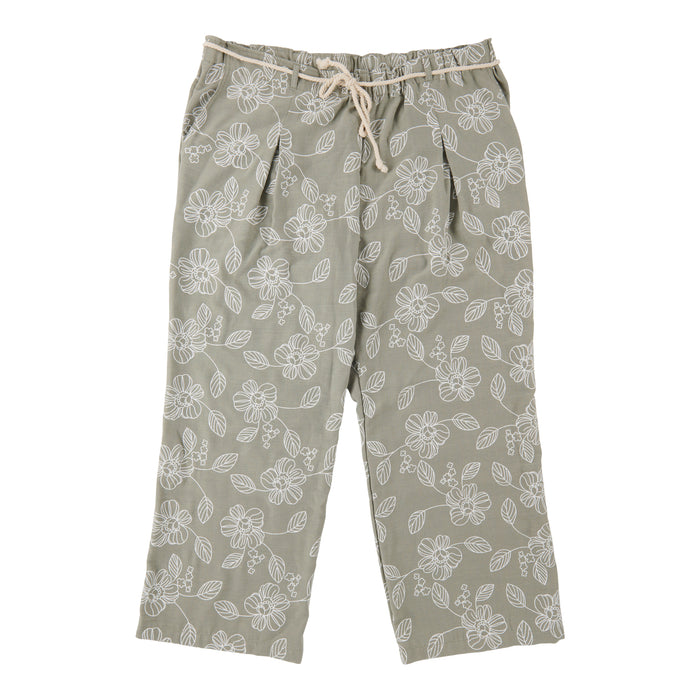 Pantalon imprimé à jambe large avec ceinture en corde taille plus lily morgan pour femmes