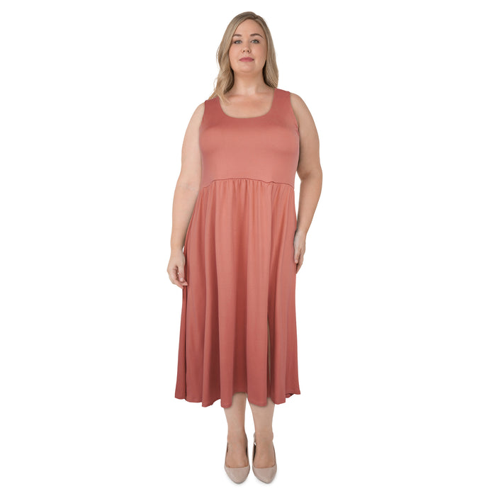 Robe midi douce avec poches taille plus lily morgan pour femmes