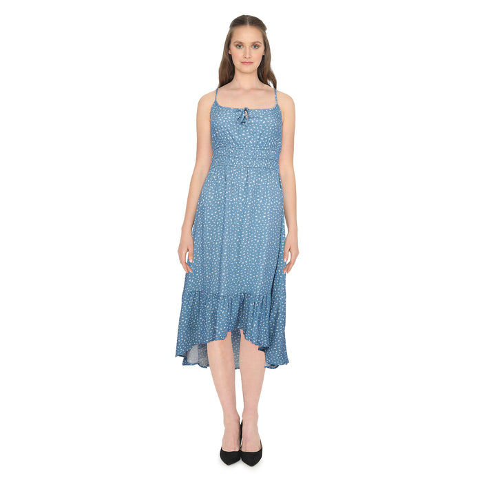 lily morgan Women's Printed Hi-Low Midi Dress