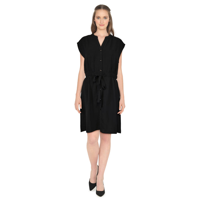 lily morgan Women's Shirt Dress with Tie Front