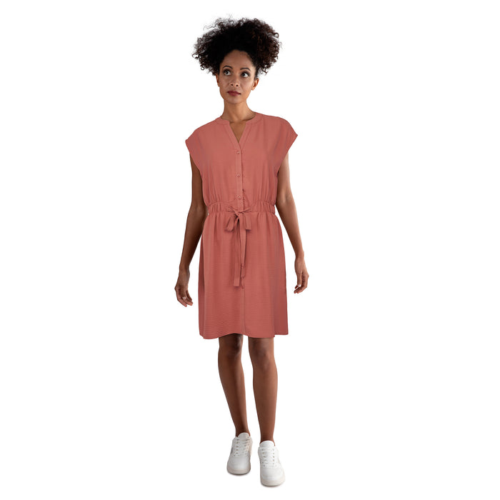 lily morgan Women's Shirt Dress with Tie Front
