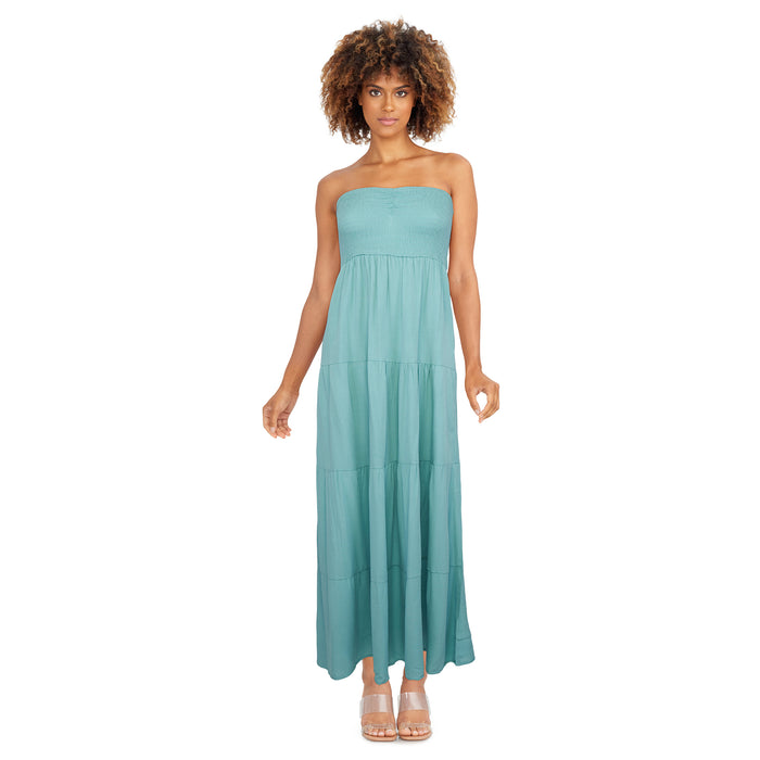 Robe longue sans bretelles à surplis lily morgan pour femmes