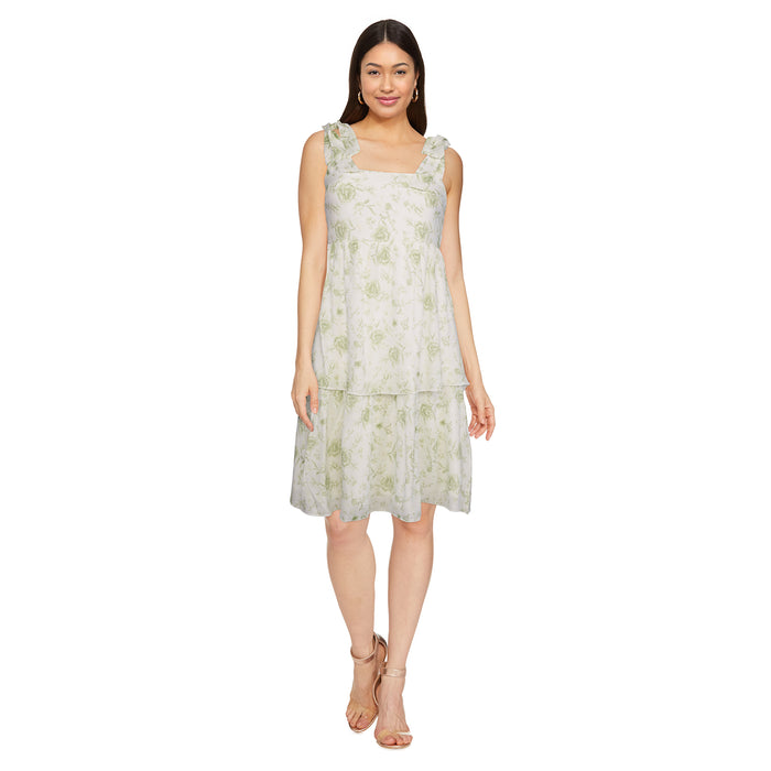 Robe à volants superposés à motif floral lily morgan pour femmes