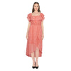 lily morgan Women's Chiffon Hi-Low Midi Dress