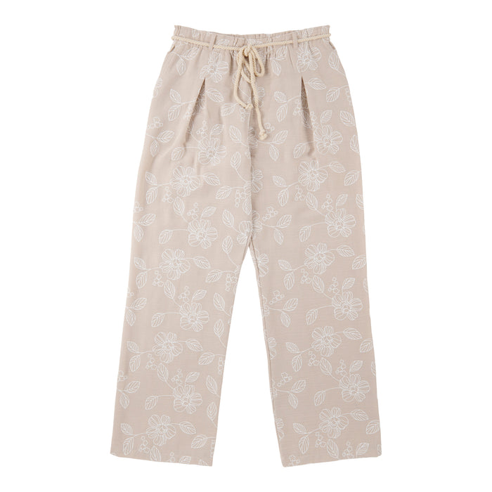 lily morgan Women's Printed Wide-Leg Rope Belt Pull-On Pants