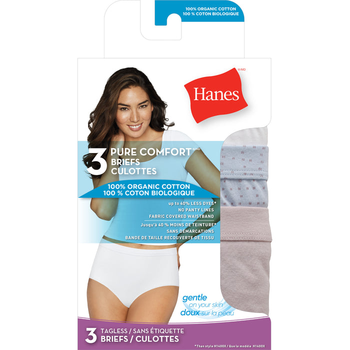 Hanes Women's Comfort Briefs, 3-Pack, Assorted