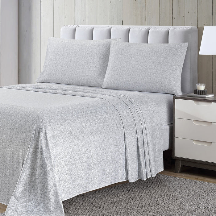 Microfiber Printed Sheet Set, Double, 4 Piece