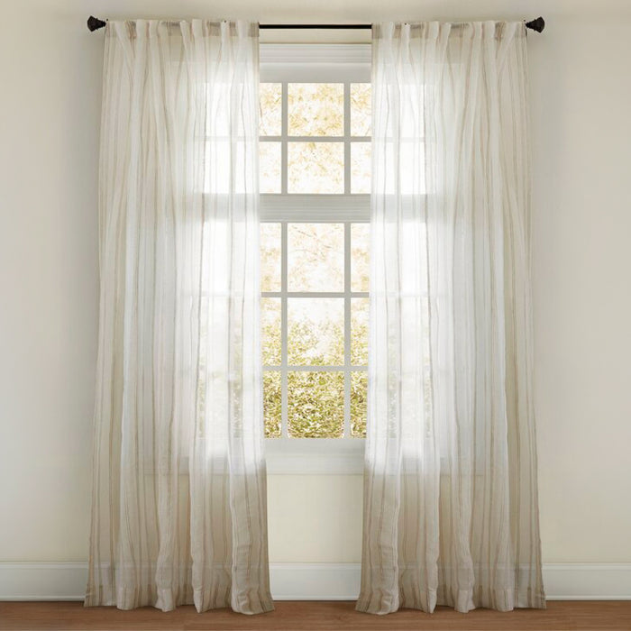 Rideau diaphane texturé avec passe-tringle, assortiment, 52 po x 84 po