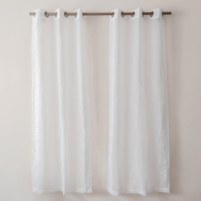 Rideaux brodés Dolly HomeStyles, emb. de 2, 37 po x 84 po