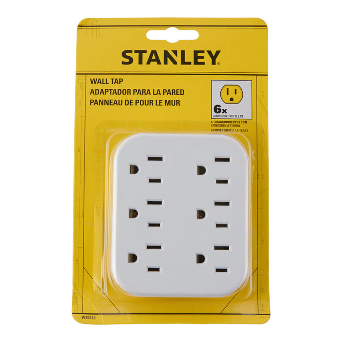 Stanley 6 Outlet Wall Tap, 4-in x 7-in.