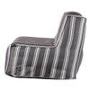 Inflatable Outdoor Lounger, Grey-Stripe, 31.5-in x 27.5-in x 27.5-in.