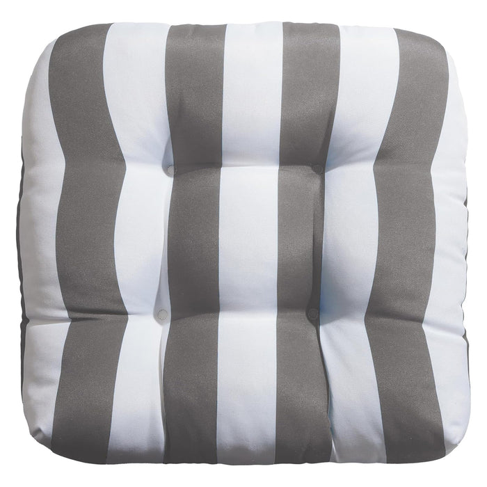 Coussin de terrasse à rayures, 19 po x 19 po x 5 po