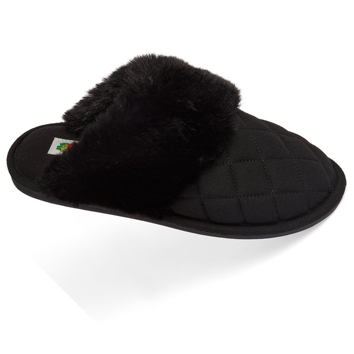 Fruit of the Loom Women's Faux Fur Jersey Slippers