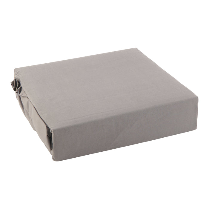 Ensemble de draps riches en coton HomeStyles, très grand lit, gris acier, 4 pièces