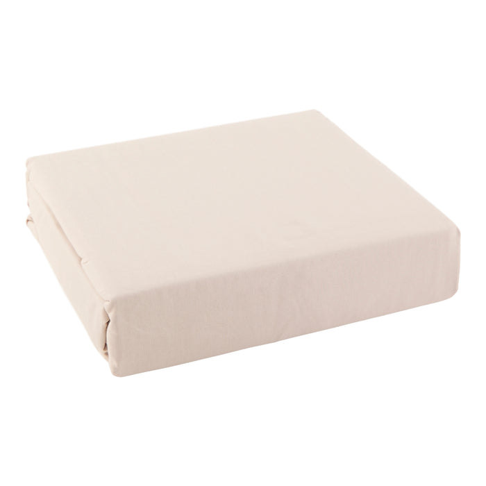Ensemble de draps riches en coton HomeStyles, lit une place, beige, 3 pièces