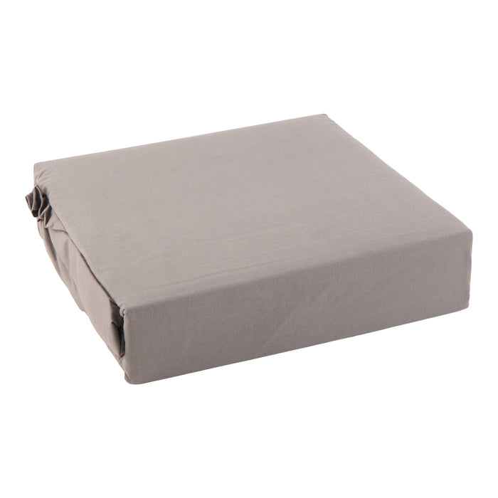 Ensemble de draps riches en coton HomeStyles, lit une place, gris acier, 3 pièces