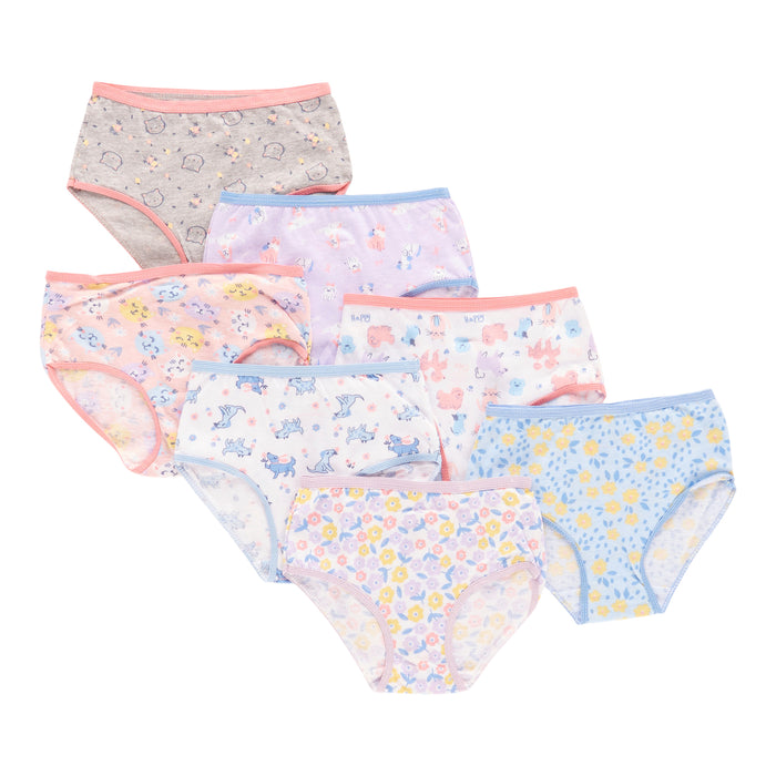 Toddler Girls' Betty Printed Briefs, 7-Pack