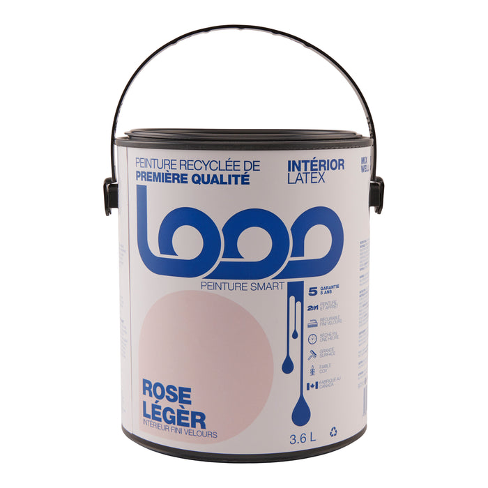 Loop Interior Latex Paint, Light Rose, 3.6-L.
