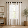 HomeStyles Printed Sheer Curtains, 2-Pack, 37-in x 84-in.