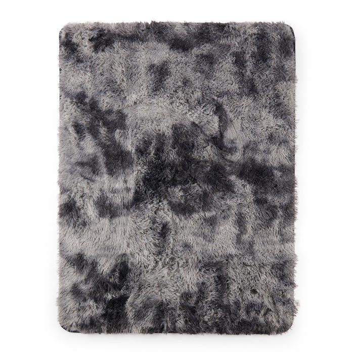 Petit tapis soyeux teint par nouage – 3 pi x 4 pi