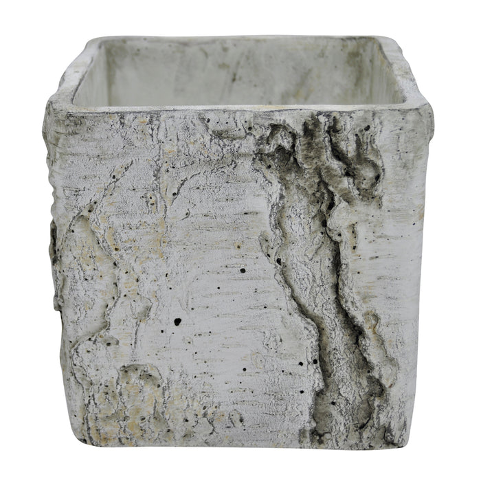 Terracotta Birch Planter, 6-in x 6-in x 6-in.