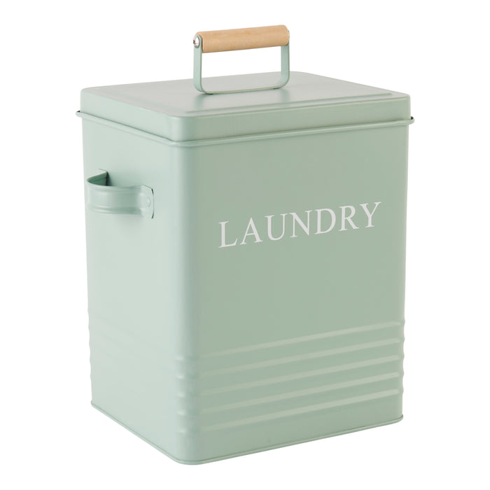 HomeStyles Laundry Container With Scoop, Green, 7-in x 6-in x 9-in.
