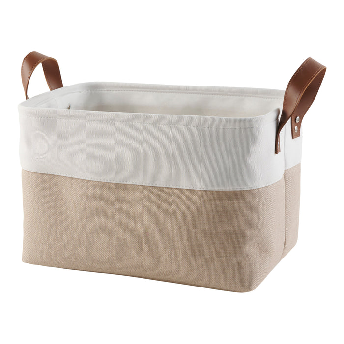HomeStyles Tufted Storage Bin, 13.8-in x 9.8-in x 9-in.